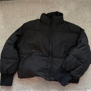 Princess Polly Black Puffer Jacket